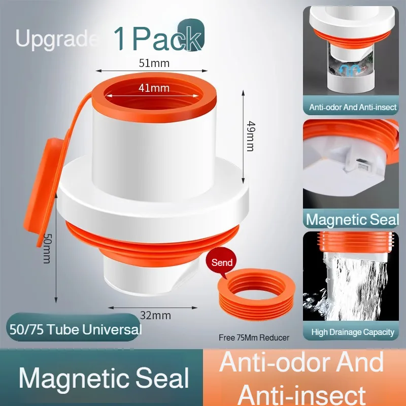 Accessori per tappi di tenuta per fognature da cucina Anello deodorante Tappo per tubo di scarico Tappo per bacino per verdure Anello di tenuta per fognature Sigillante anti-traboccamento