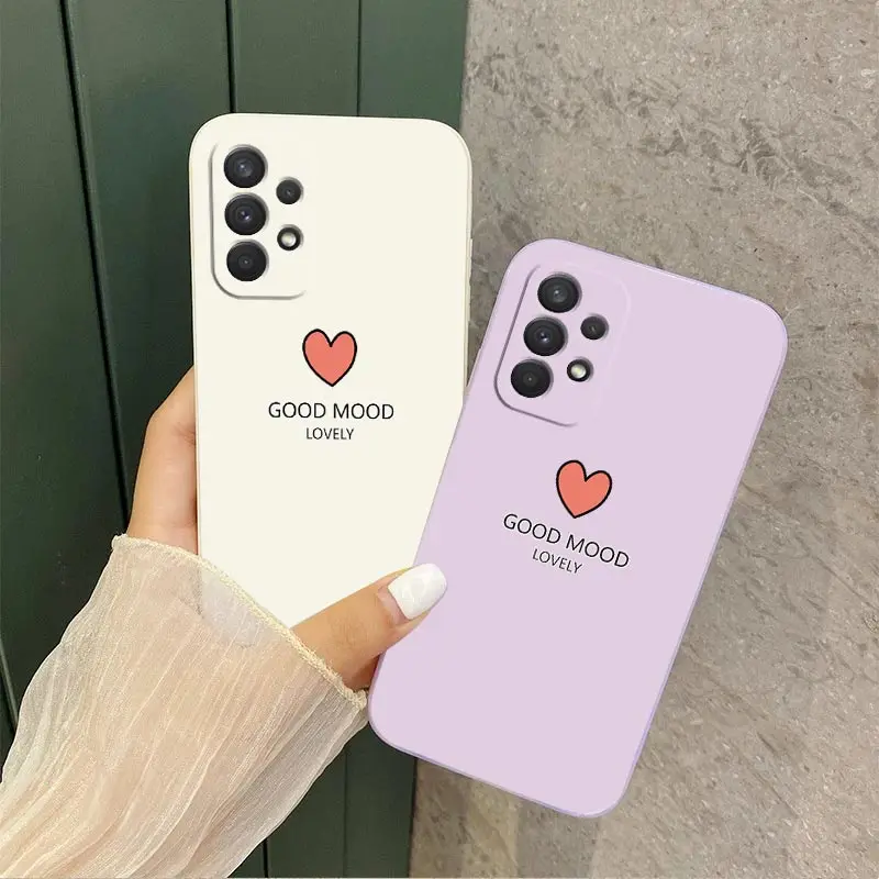 Good Mood Silicone Phone Case For Samsung Galaxy A54 A34 A24 A73 A53 A52 A52S A04S A04E A72 Cover