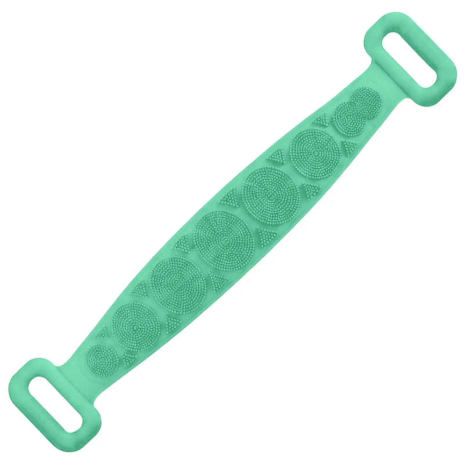 Body Silicone Scrubber 70cm Massage Soft Double-sided Long Belt Shower Silicone Back Scrubber for Showering Bathroom Bathtub