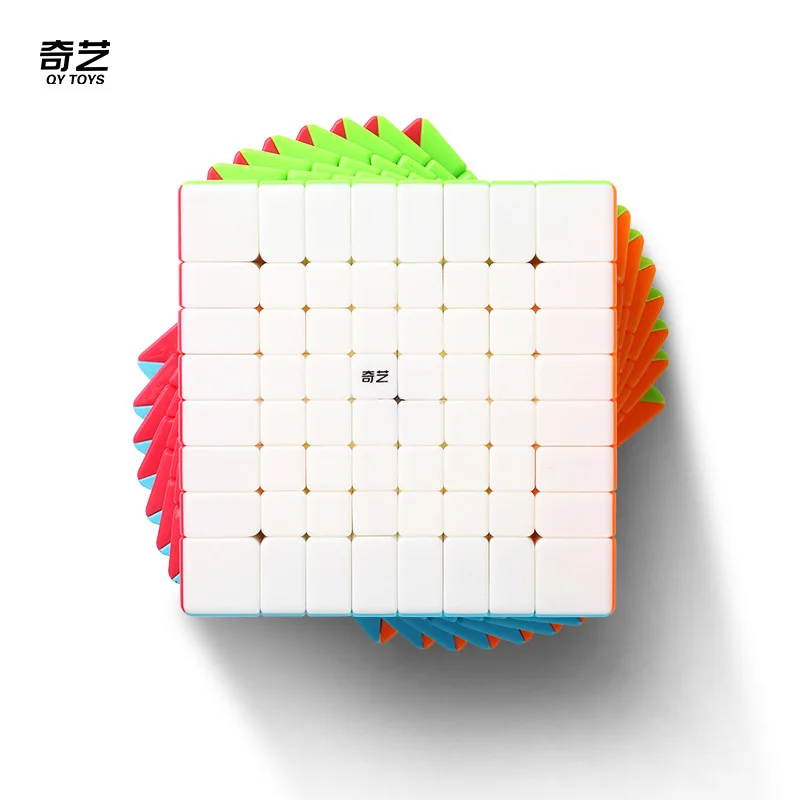 QIYI 8x8 Magic Speed Cube Stickerless Professional Puzzle Fidget Toys Qiyi 8x8x8 Children's Gifts Stress Reliever Toys