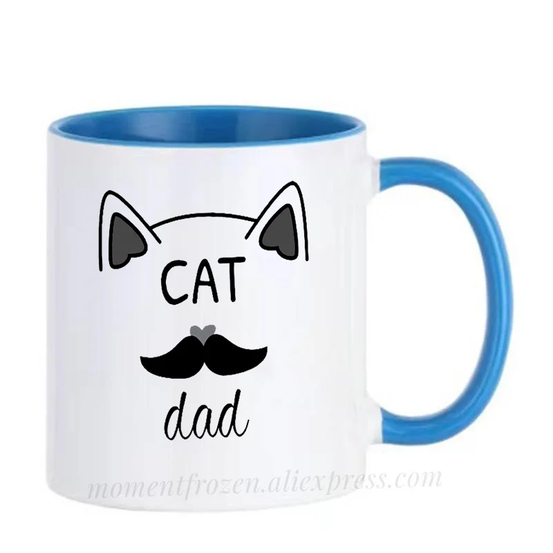 Cat Dad Cups Cafe Caffeine Cocoa Coffee Mugs Tea Mugen Papa Gifts Home Decal Daddy Tableware Coffeeware Teaware Beer Drinkware