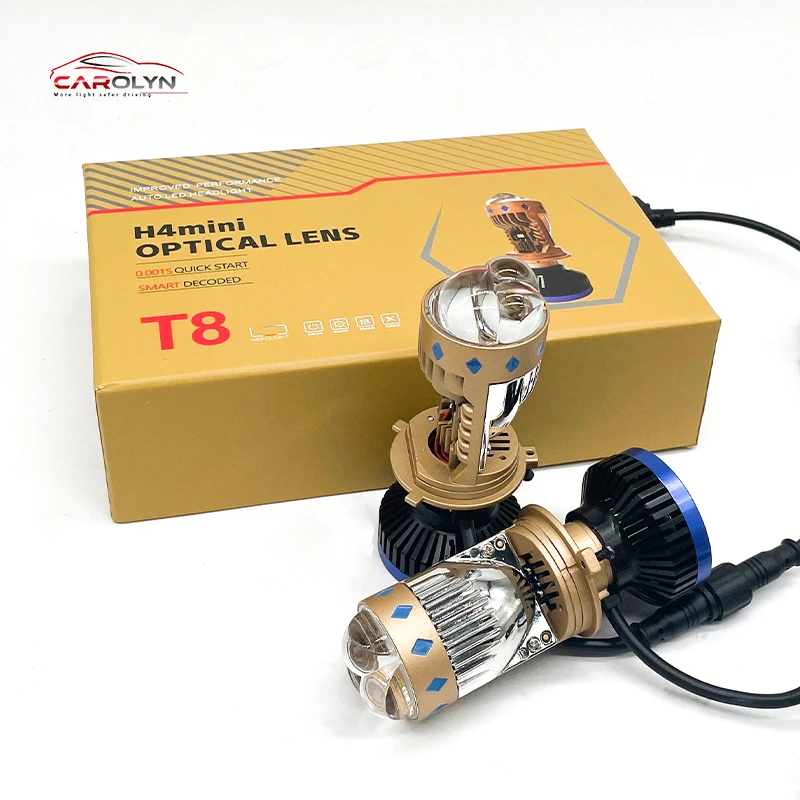 Canbus H4 LED Headlamp Directly Plug in Car Motorcycle Spotlight Turbo Fan Lens Headlight 180W LHD RHD Dual Lens H4 Mini Bulb