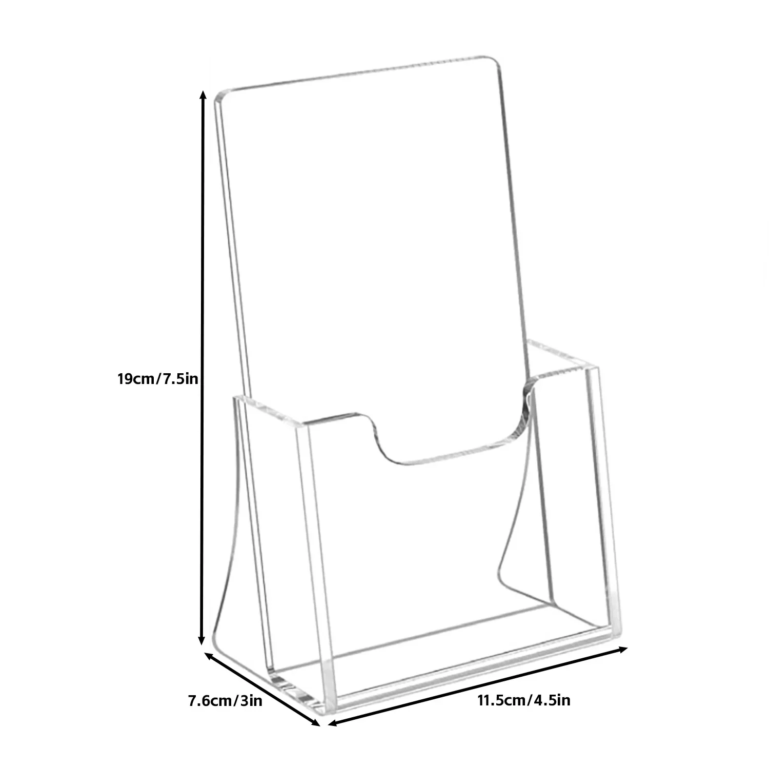 2026 30pcs A6 Size 1 Tier Acrylic Brochure Holder, Clear Literature Organizer Magazine Rack for Wall or Workbench Brochure Displ
