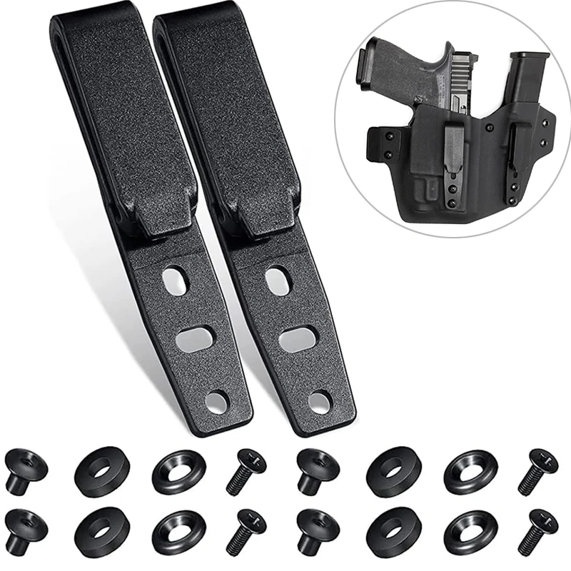 1/2Pcs Gun Holster Clip Belt Grip Hooks Holster Mounting Hardware with Screw Adjustable Adapter for IWB OWB Tactical Accessories