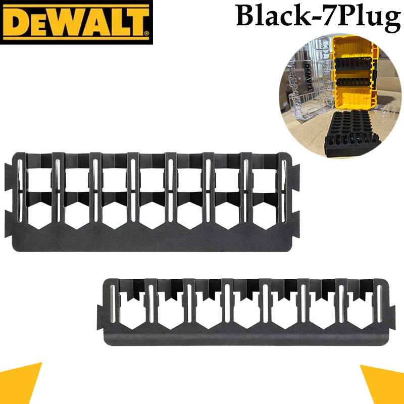 DEWALT Black 7-Plug Bit Storage Rack, Removable Bit Holder Insert for TSTAK Tool Box, Hand Tool Accessories