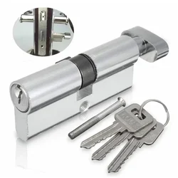 Door Lock Cylinder With Keys Aluminum Thumb Turn Against Theft Anti Pick Cylinder Euro Multi-way Lock With Screw Home Hardware