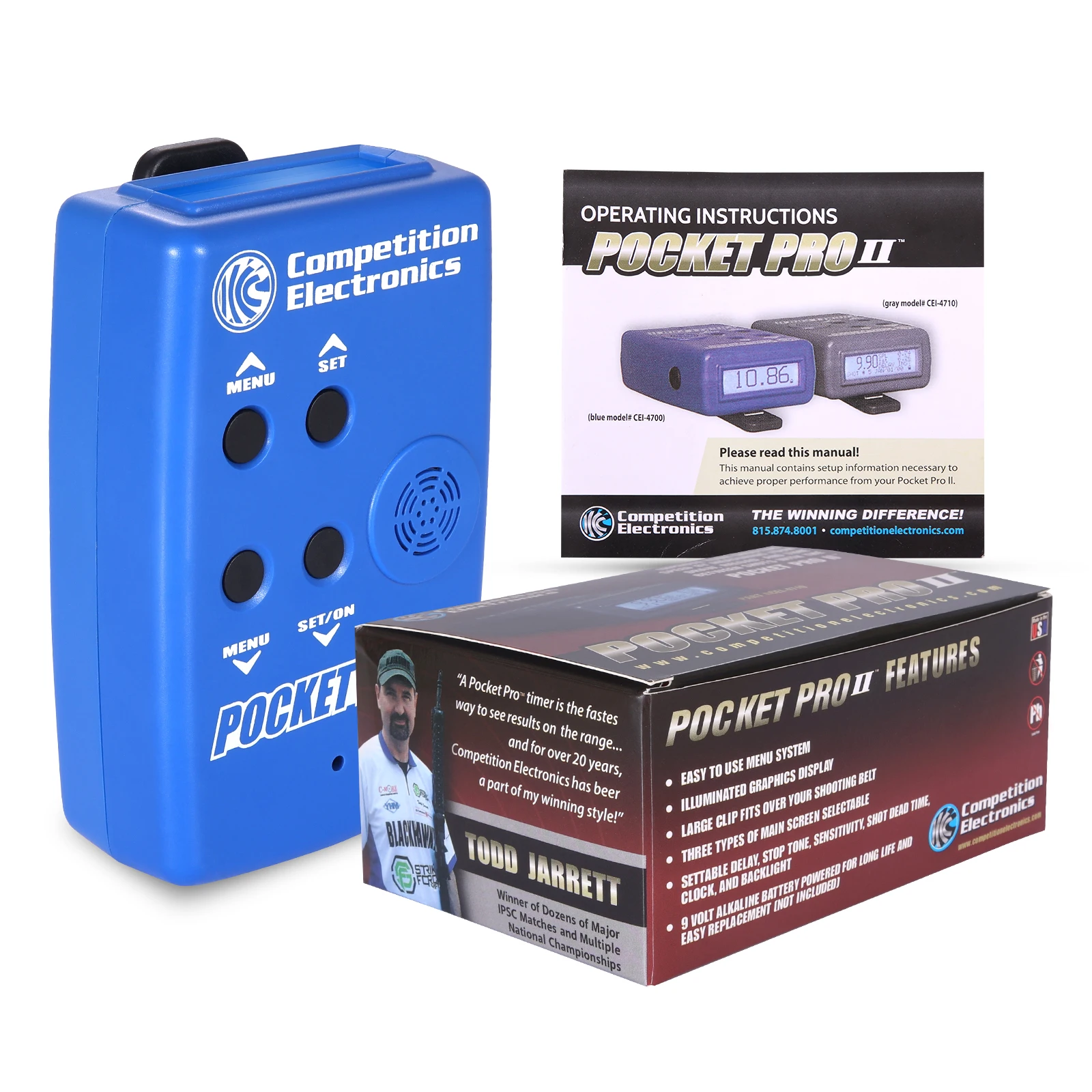 Big promtion Competition Electronics ProTimerII Shot Timer Blue, One Size, CEI-4700(in stpck)