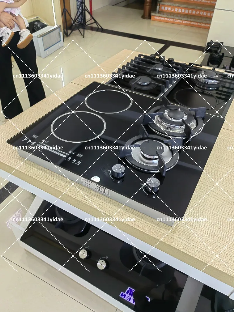 Kitchen Appliances Glass Panel 4 Burners Gas Induction Cooktop Hob view 5