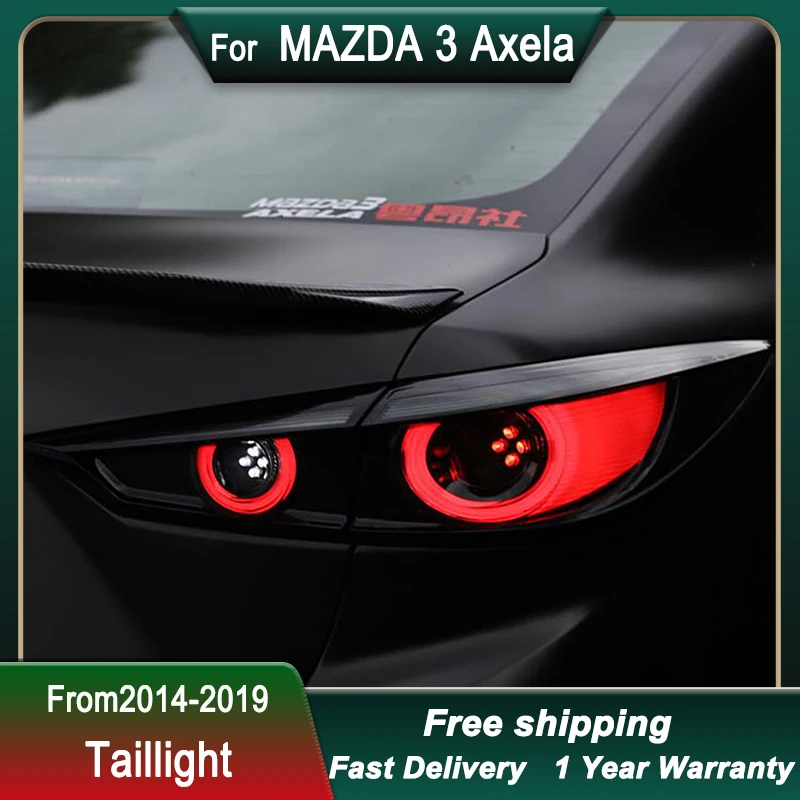 Car styling Tail Lights For MAZDA 3 Axela 2014-2019 new style LED Brake Revers Dynamic Turn Signal Light Tail Lamp Assembly