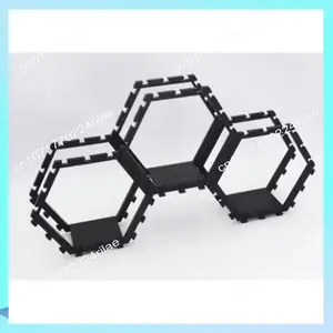 A17Z Hexagonal Honeycomb Splicing Frame Splicing Honeycomb Storage Rack Display Rack Blue