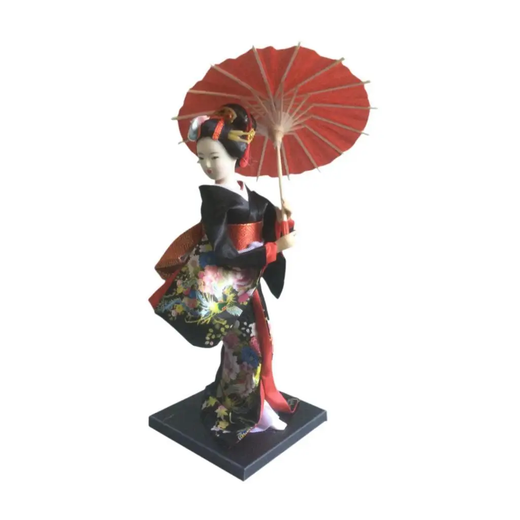Traditional Japanese Geisha Foam Resin Dollhouse Miniature Craft Figurine for Modern Home Desktop Photography Props