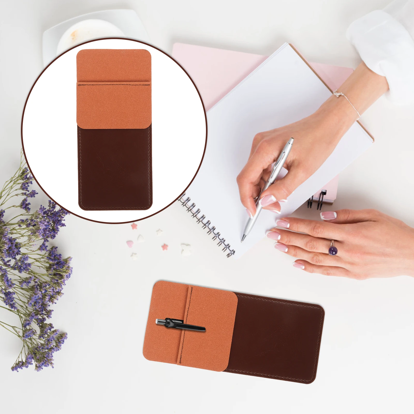 

Stylish Organizer For Men Large Capacity Business Pen Holder Portable Pen Storage Pocket Protector Multiple Pens Insert