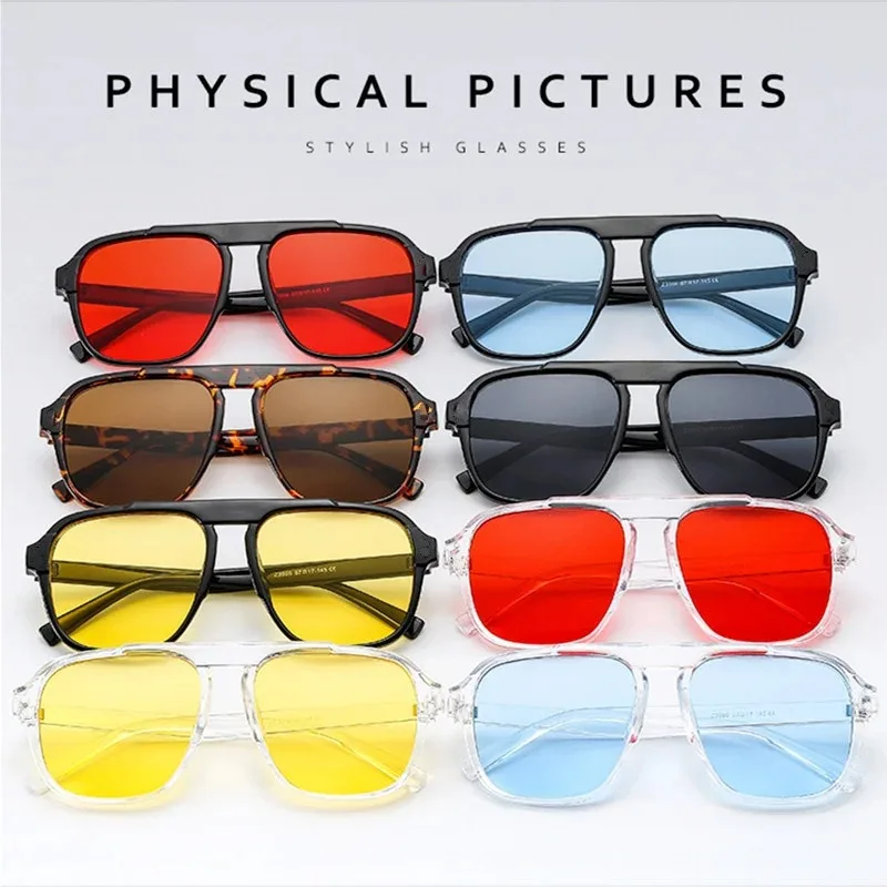 New Oversized Frame Sunglasses Classic Women's Sport Eyeglasses Vintage Brand Design Shades UV400 Eyewear Trendy Glasses