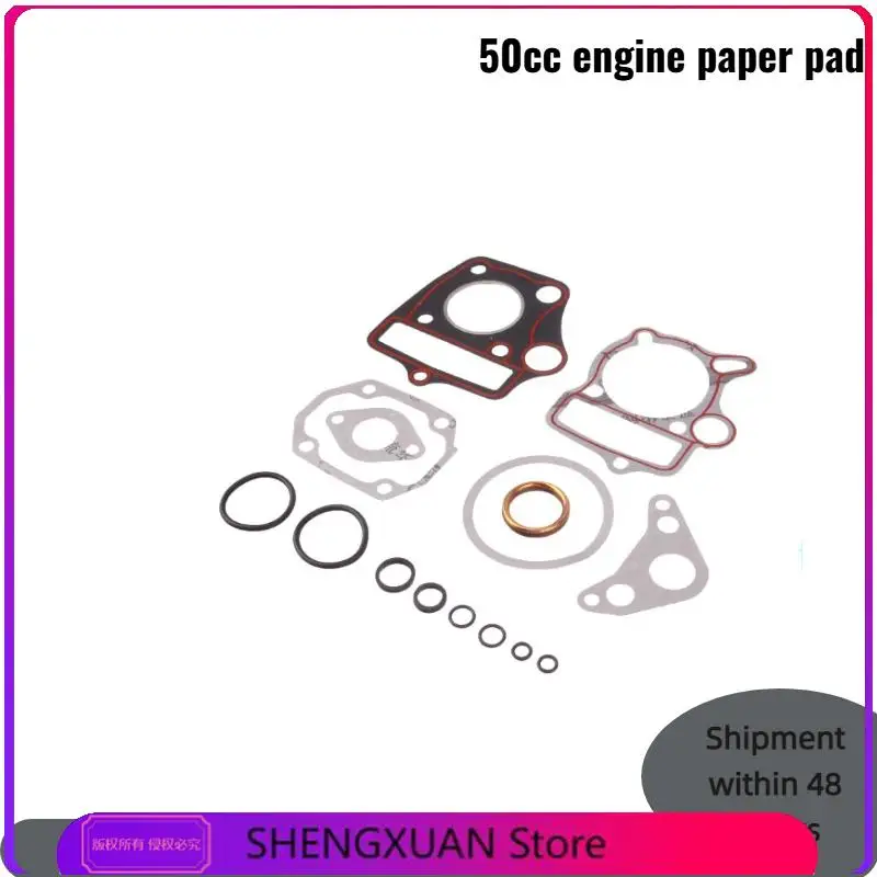 NEW 50cc Horizontal Engine Gasket Set - Cylinder & Piston Gaskets Fit Zongshen Kayo Dirt Pit Bikes ATVs & Go-Karts