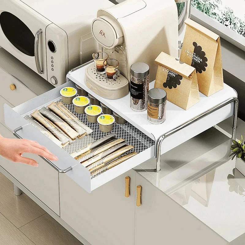 

Capsule Coffee Display Rack Storage drawer Bar Ins Wind Table Top Tea Bag Storage Box Coffee Machine Base Drawer Storage Shelves