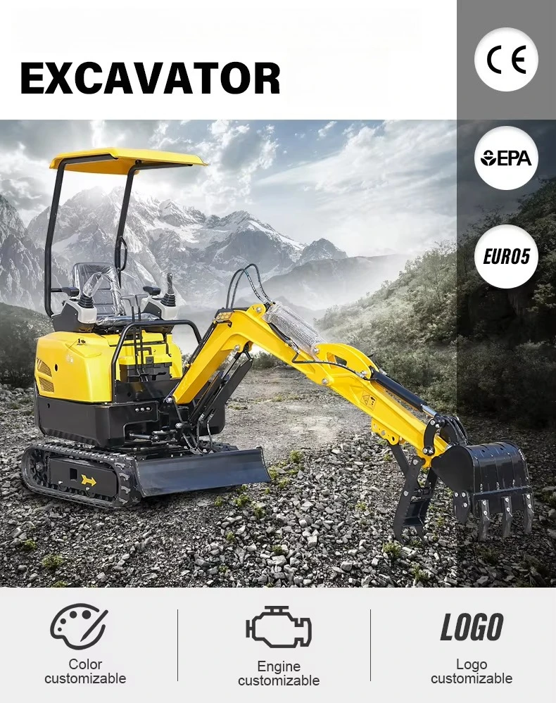 Popular Small Excavator 1.5-ton Mini Excavator Engineering Orchard Reclamation and Crushing Artifact - Image 2