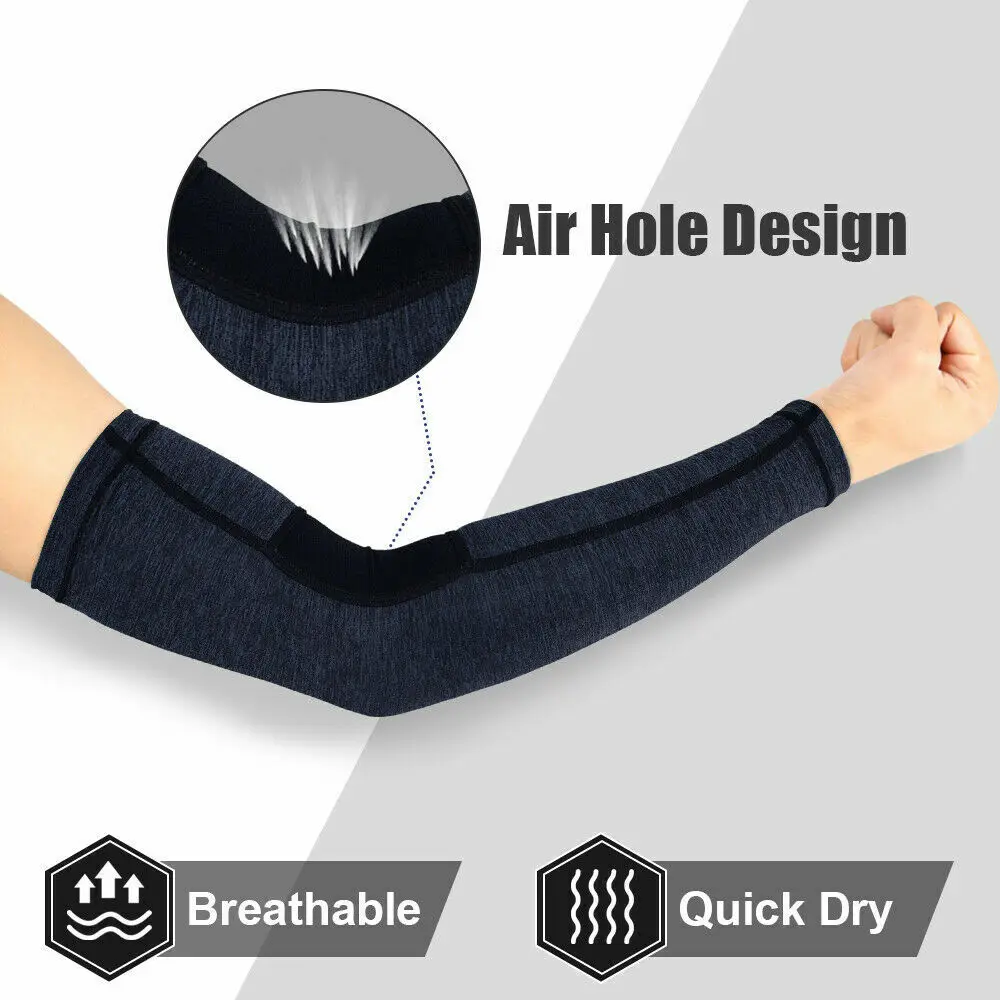 Mangas de brazo de refrigeración para hombre y mujer, protección solar UV, compresión, ciclismo al aire libre, conducción, deportes, 1 par