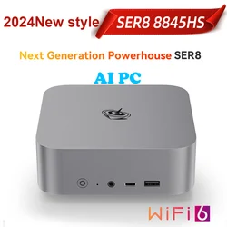 2024 Beelink Mini Gaming PC SER8 Powerful AI PC with AMD Ryzen 7 8845HS 32G DDR5 1T NVME PCIe4.0 SSD 2.5Gbps Desktop Computer