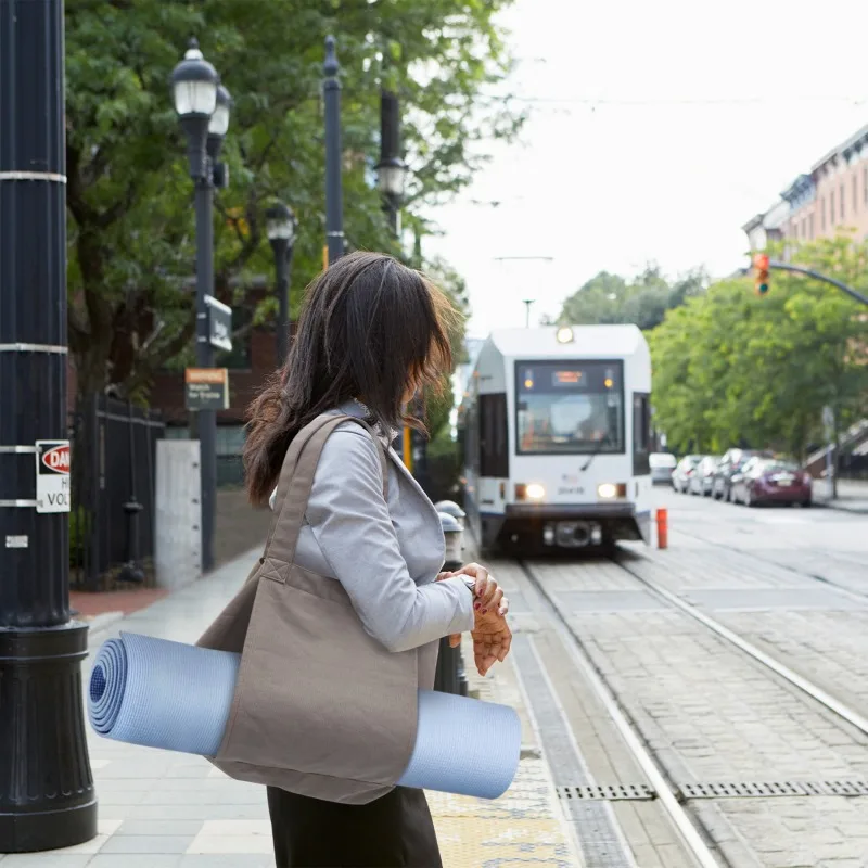 Sac de transport multifonctionnel pour yoga, étui en polymère pour pilates, grande capacité, lavable, léger, pliable, tourisme, fitness