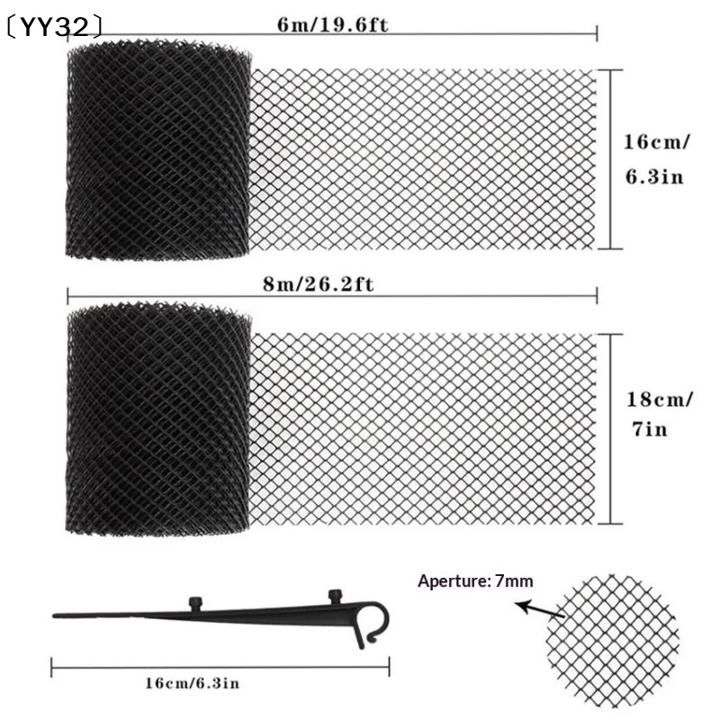 Easy Install Gutter Guard Mesh Roll With 10 Hooks Leaffilter Bird Blocker Net Anti-Blocking For Roof Gutters Downspouts〔YY32〕 view 6