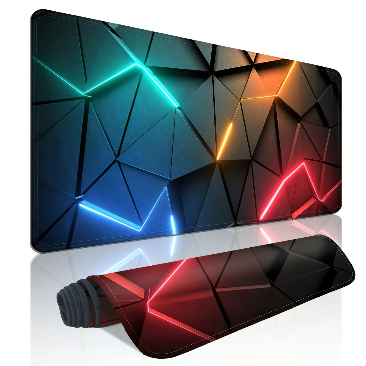 CIFBUY Geometric Pattern Gaming Mouse Pad XL Non Slip Rubber Base Durable Polyester Desk Mat for PC Laptop Office Home Gift