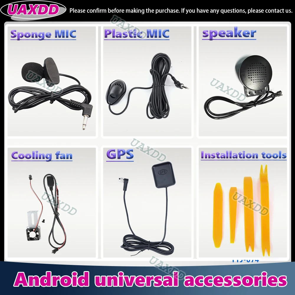 Accessori universali Android per auto Strumento di installazione Microfono in spugna Spina di alimentazione ventola MIC Antenna GPS Cavo per altoparlante Cavo elettrico
