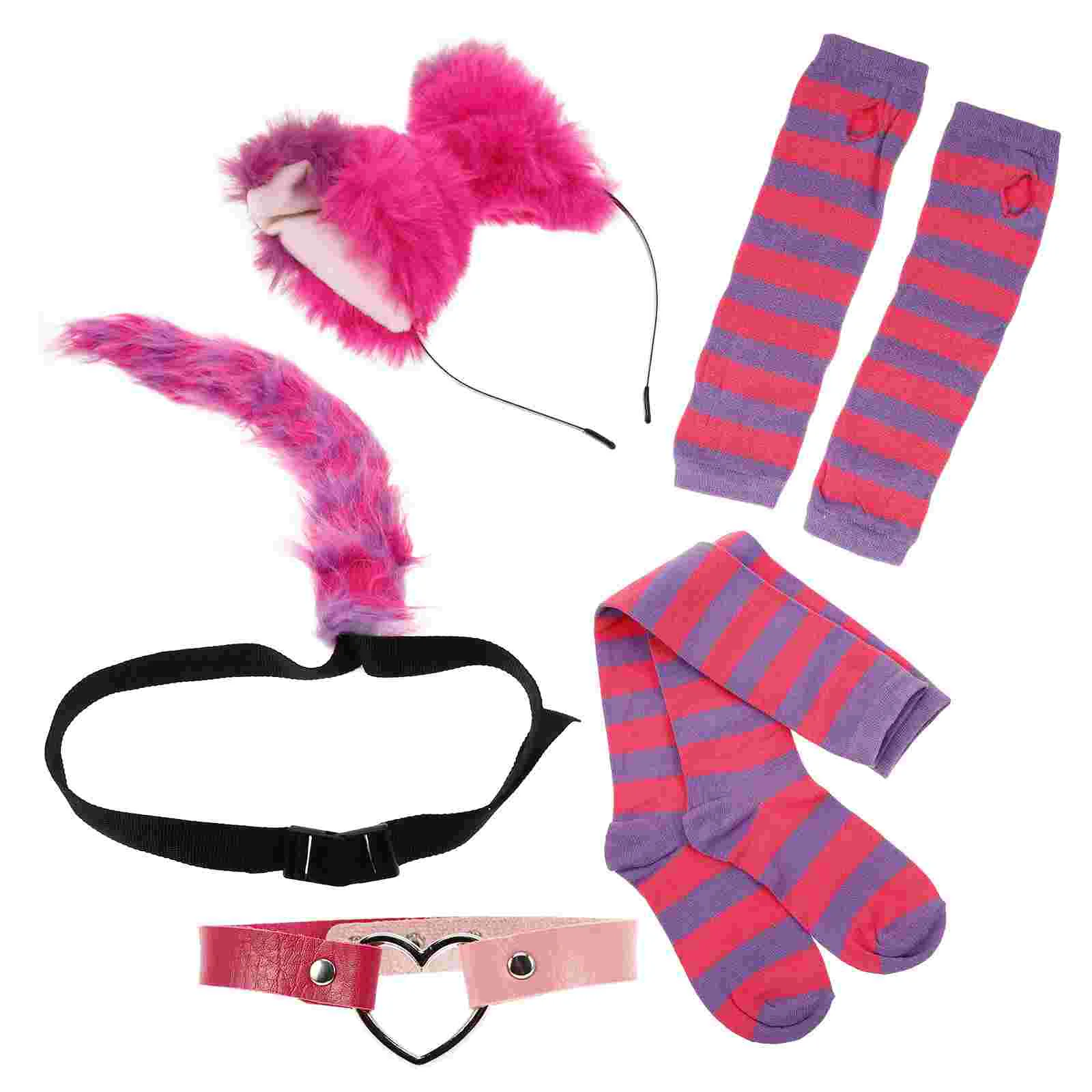 Cat Ear Set Animal Fancy Dress Kit Headdress Cosplay Props Party Decor Socks Gloves Female Hairband