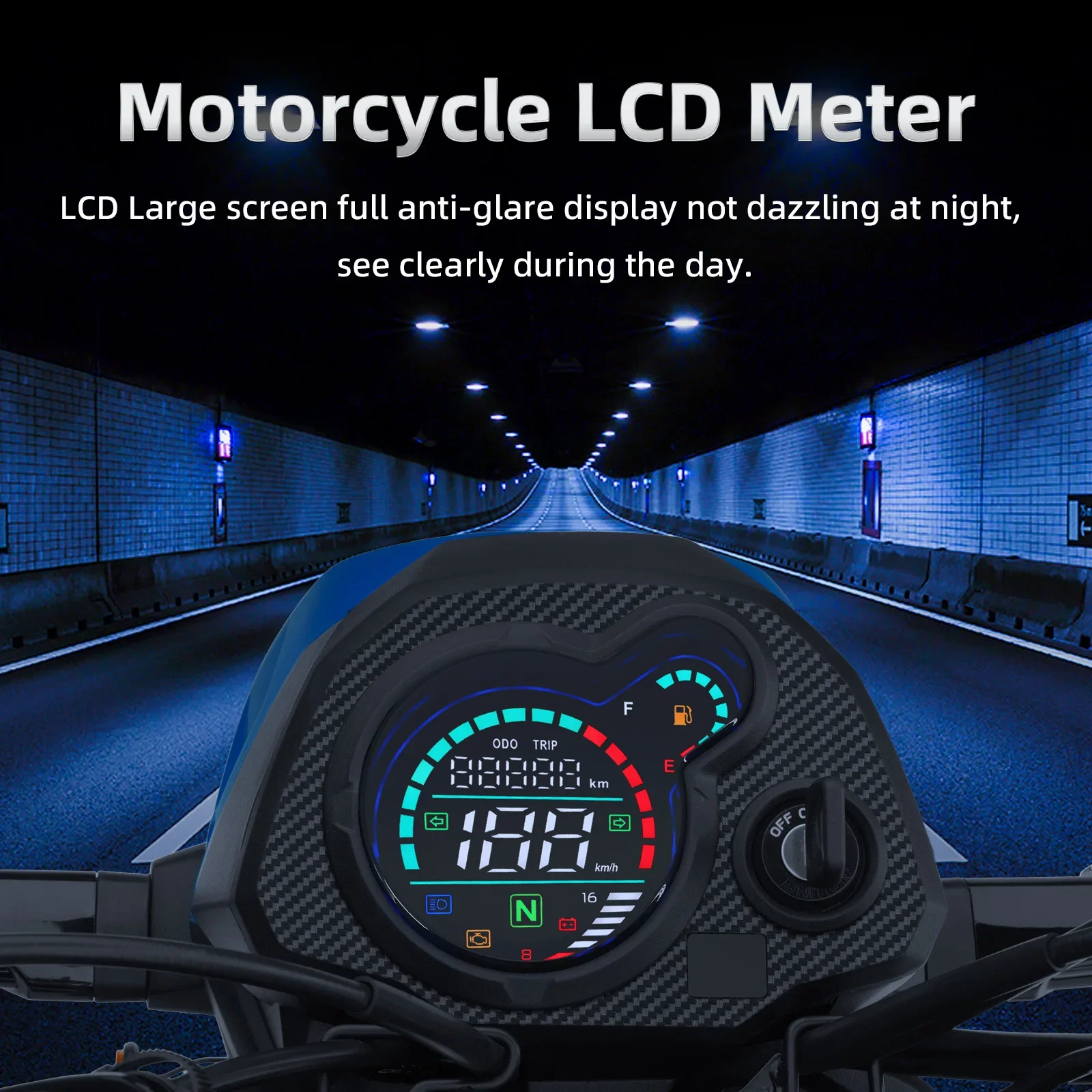 For Honda Navi 110 Navi110 Motorcycle Dashboard Speedometer LCD Odometer Voltmeter Fuel gauge fault light Moto Digital Meter