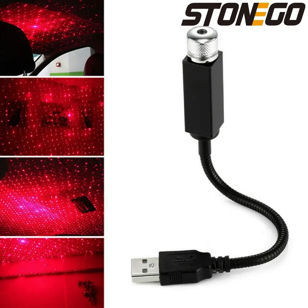 STONEGO سيارة كامل ستار سيارة الليزر السماء المرصعة بالنجوم سقف ضوء Usb المحيطة ضوء سيارة السماء المرصعة بالنجوم سقف الديكور Usb مصباح لتهيئة الجو
