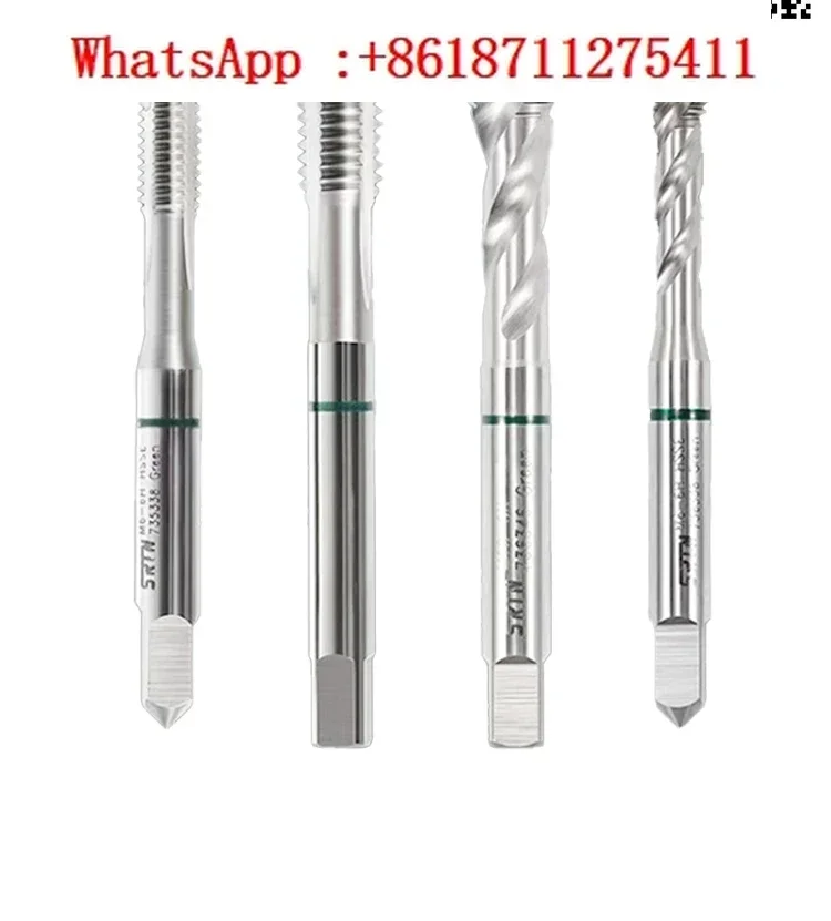 Imported SRTN green circle, cobalt-containing machine taps, general material, screw tip tip, spiral tap, M2M3-M12