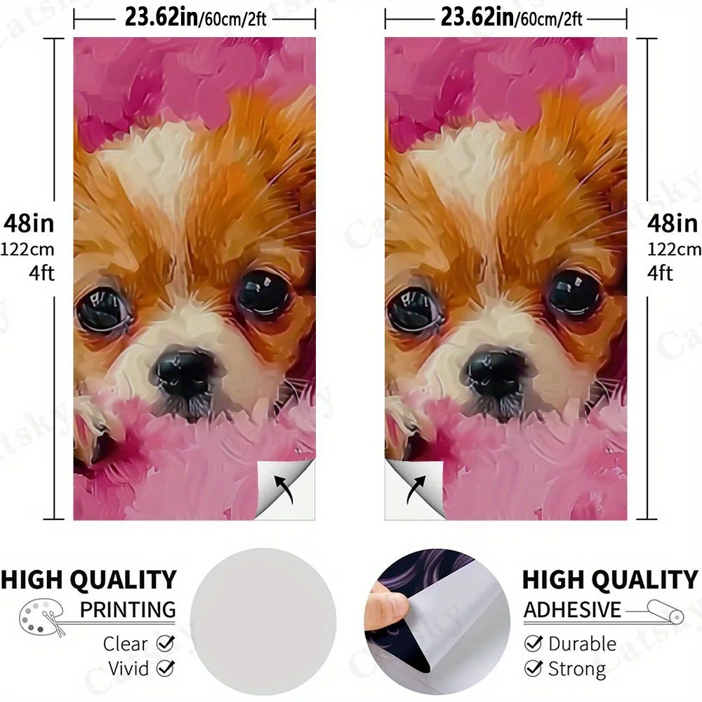 Cute Dog On Pink   Sandbag Board Sticker.This sandbag board sticker is made from high-quality materials, offering excellent dura