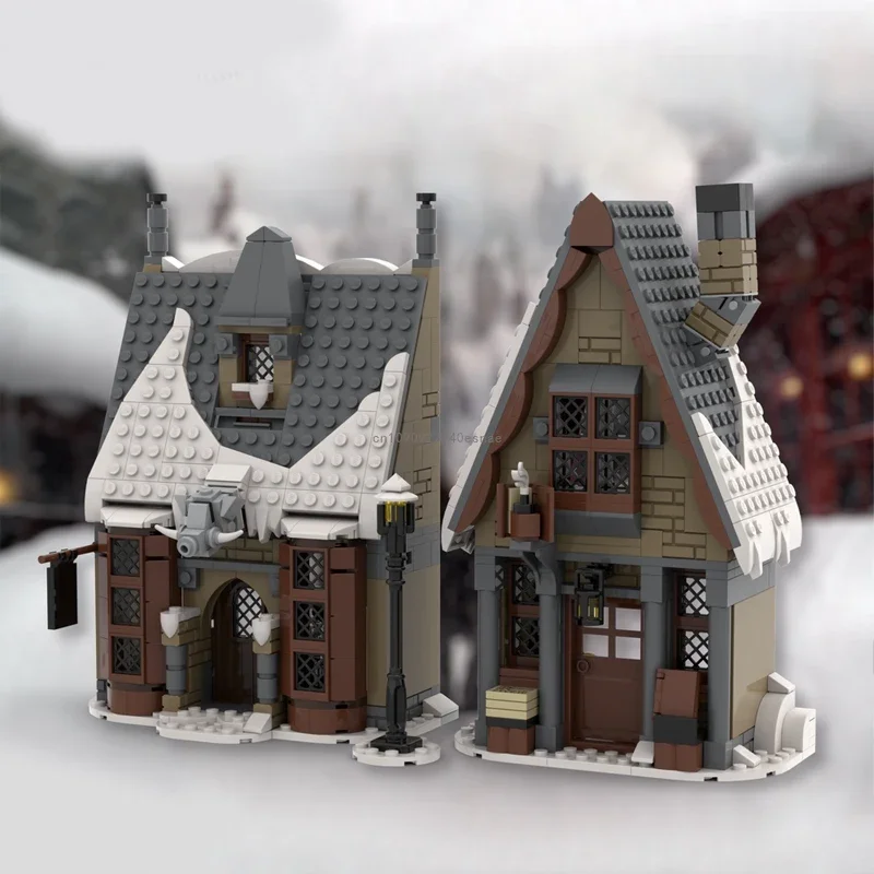 

Moc Magic World Medieval Werewolf Zonko's Joke Shop Hog's Head Quill Shop Building Blocks Kids Birthday Christmas Gift