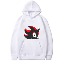Autumn Winter Men Women Funny harajuku Sweatshirt Shadow the Hedgehog Logo print black Hoodie Unisex Fleece Long sleeve pullover