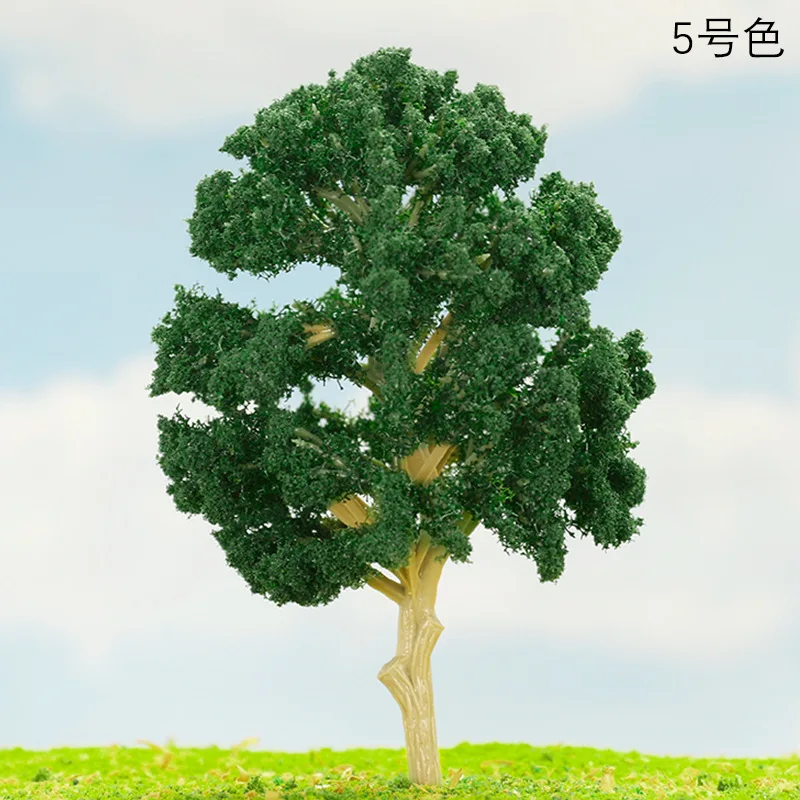 Höhe 4,5 cm Baum Modell für HO Zug Eisenbahn Gebäude Sand Tisch Landschaft Layout Materialien Handwerk Baum Diorama Kits 10 teile/los – Detail 4