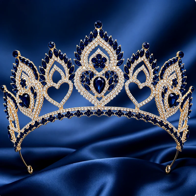 Luxury Crystal Bridal Crown Tiara Rhinestone Wedding Headband Pageant Prom Party Queen Hair Accessories