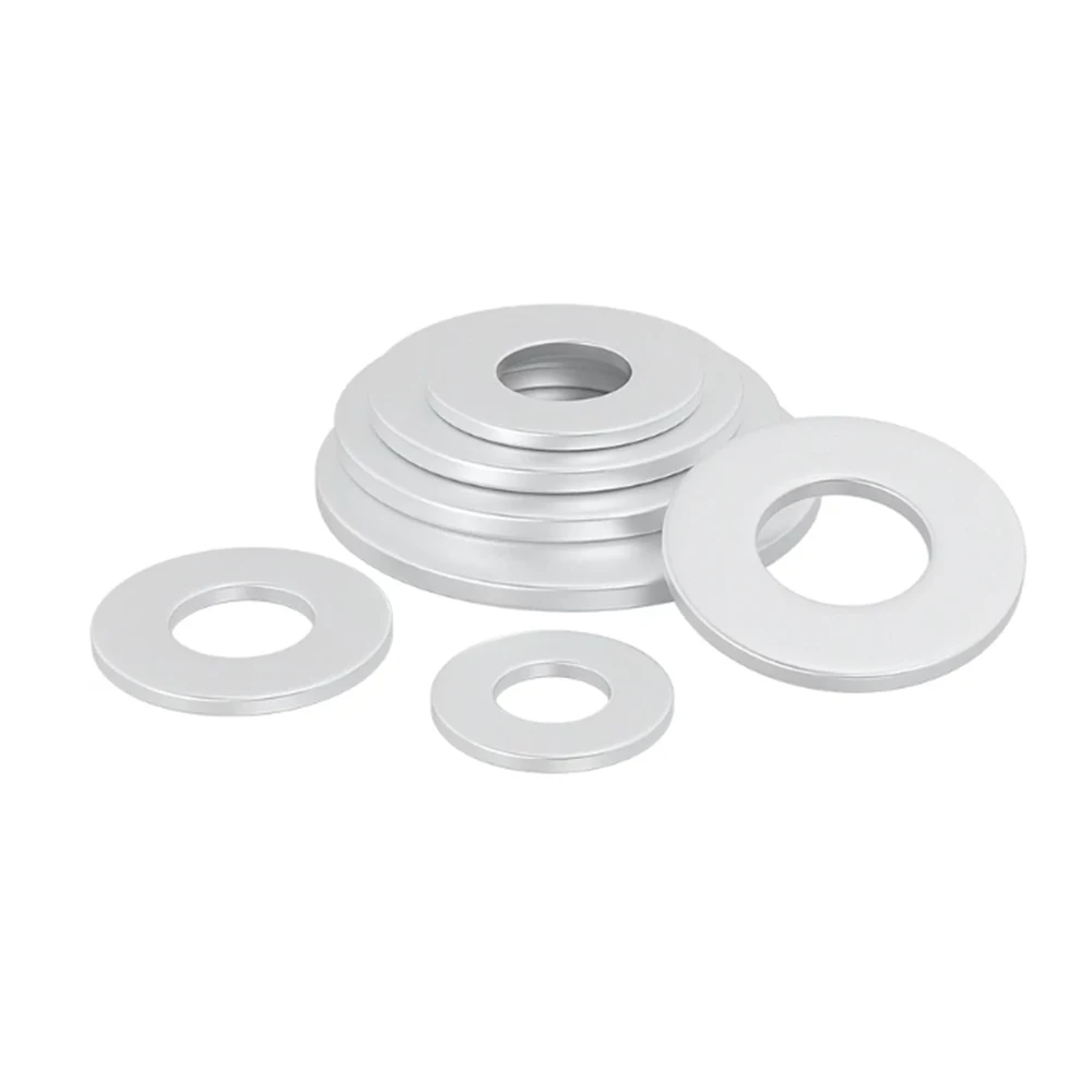 6061 Aluminum Flat Washer M3 M4 M5 M6 M8 M10 M12 M16 M20 Thickened Plain Round Shim Gasket Bolt Screw Fastener Accessories