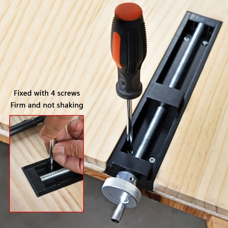 Woodworking Benches Tail Vise with Sliding Jaw, Handwheel Tightening, and Recessed Mounting for a Level Worktable Plane M4YD