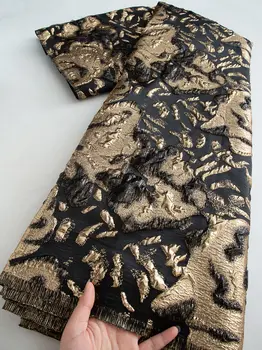 Nejnovější africká tylová síťovaná brokátová krajková látka 2025 saténová nigerijská organza pozlacená žakárová krajková látka pro svatební šaty 4520 10 nejlepší prodej tradiční nigerijská svatební látka - №7