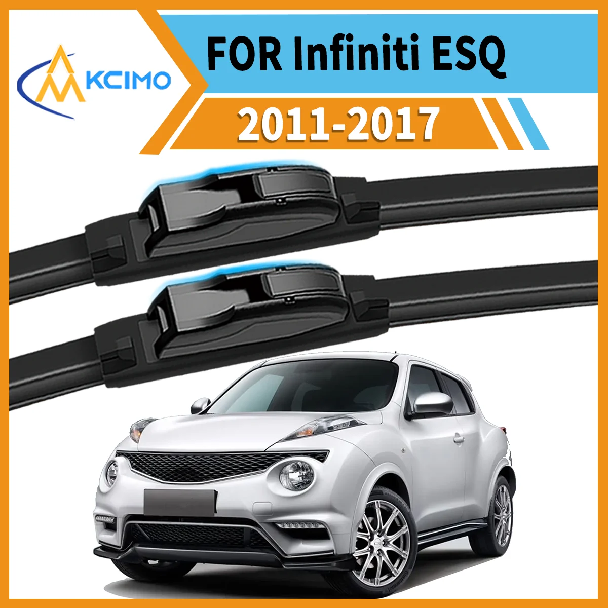 

Premium All-Season Duo 2 Front Wiper Blades Compatible with for Infiniti ESQ 2011–2017 Crystal Clear Vision & Enhanced Safety