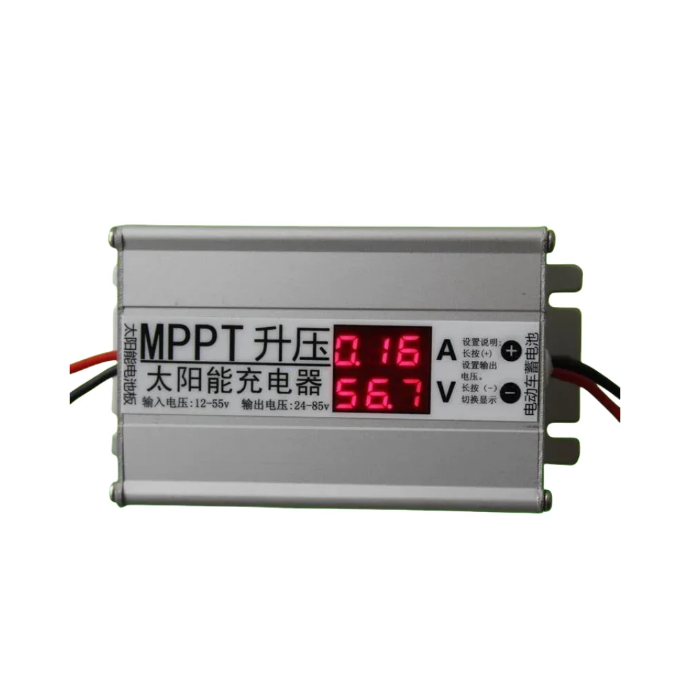 MPPT Solar Panel cells Charger Controller booster Adjustable 24V 36V 48V 60V 72V Battery charging voltage Regulator