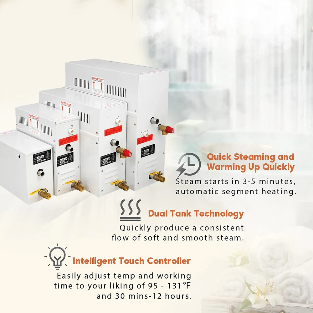 

4.5KW Sauna Spa Steam Generator 220V/380V For Home Steam Shower & Digital Controller Sauna Room SPA Steam Bath Machine
