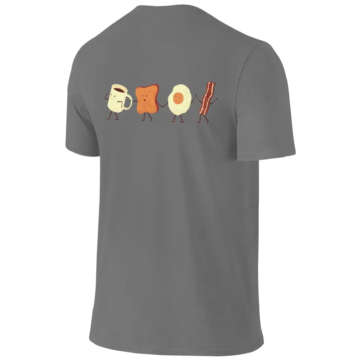 Let S All Go And Have Breakfast Trendy Reversible T-shirt Business Casual Double Edging Basic Tee