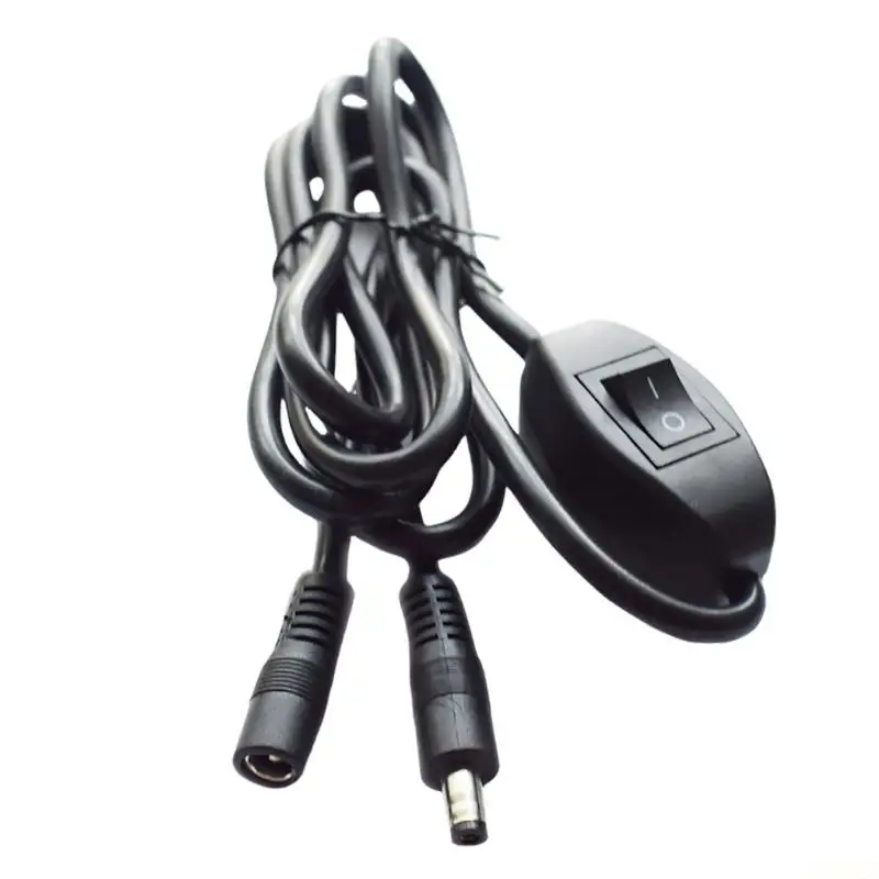 B03F Plastic DC12v Power Cable 5.5x2.1mm Sockets with On Off Button For Blower Fan