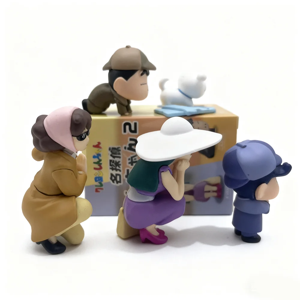 Nuevo Crayon Shinchan caja ciega de juguete estilo de detective Misa Matsuzaka Ume Toru Kazama Shirob muñeca modelo juguetes regalos para niños