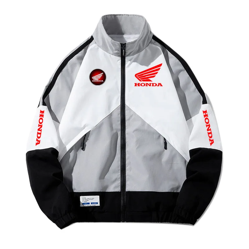 

2026 Honda logo New Men's Jacket - Windproof Coat - Hip-Hop Street Style Jacket - Racing Suit - Zipper Trendy Brand Coat