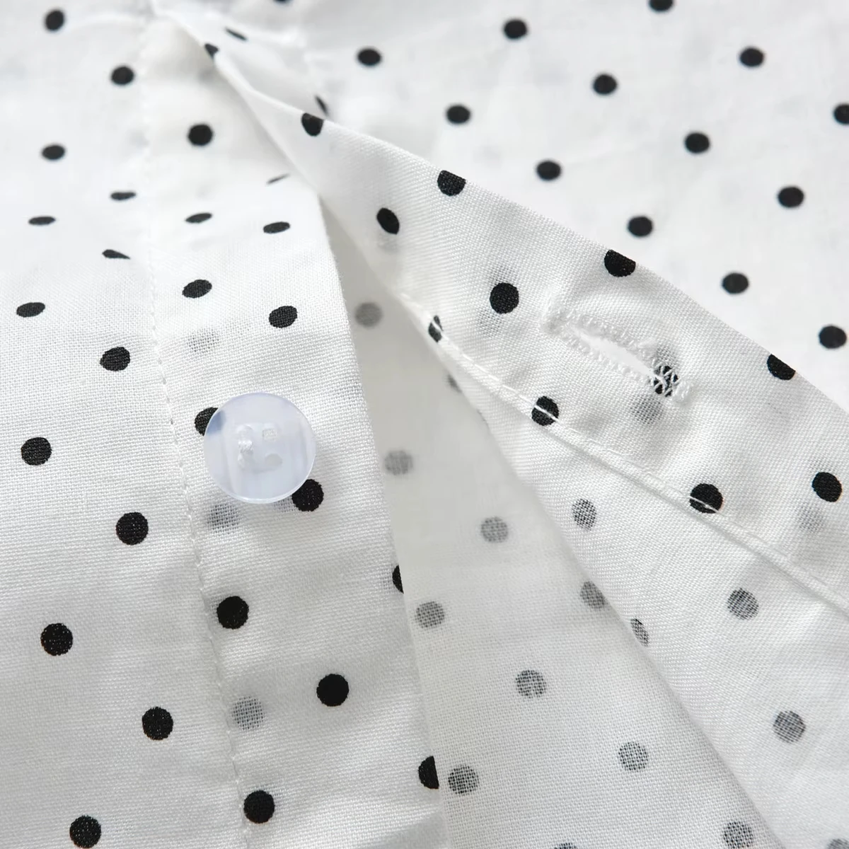 Polka-Dot-Hemd für Jungen, langärmelig, mit Knöpfen, lässiges Oberteil für den Alltag, Baby- und Kinderkleidung, 1–7 Jahre, Kinderkleidung für Frühling und Herbst. – Detail 6