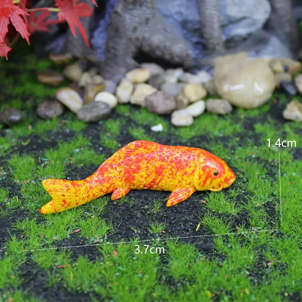 

Cartoon Mini Koi Fish Ornament Simulation Resin Crafts Carp Figurines Cute DIY Small Fish Statue Fairy Garden Decorations