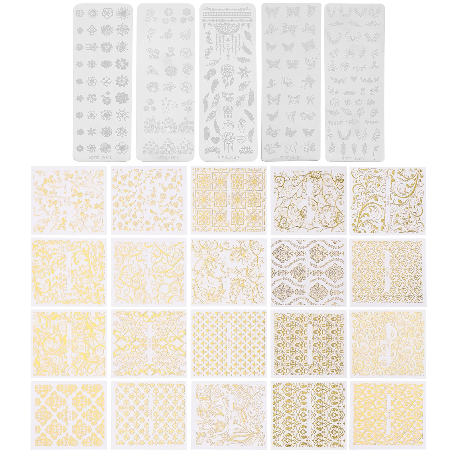 

Nail Stamping Plates Art Stamper Accessories French Tip Stencils Elegant Design Manicure Salons Home Use Nail Art Decoration