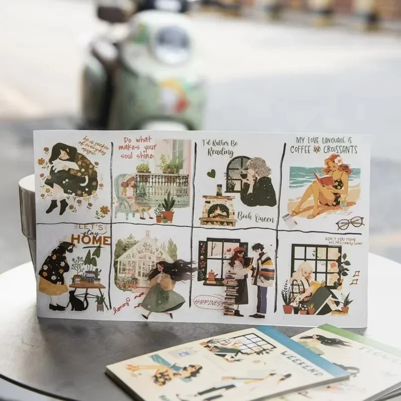 24 Lembar Stiker Festival Harian Buku Pemandangan Dekorasi Kliping Alat Tulis Perlengkapan Festival Fakta Bahan Akun