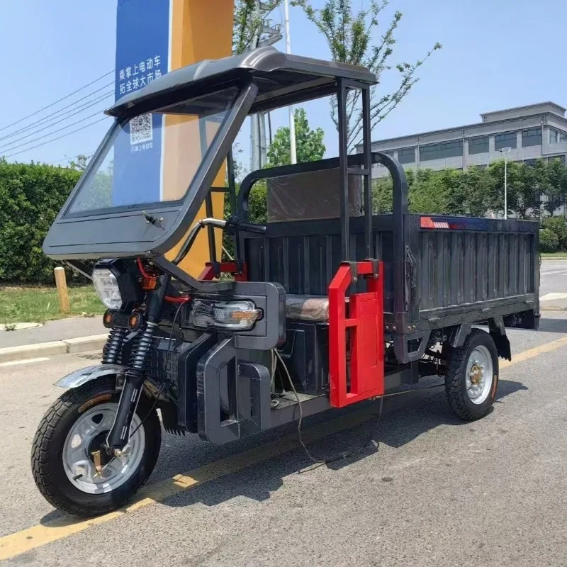 Electric Cargo Tricycle 500W Delivery Cargo Motorcycle Small Electric Car Open Box Three Wheel